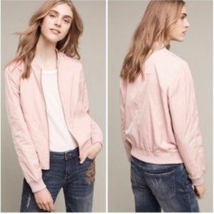 Anthropologie Hei Hei Journey Pink Bomber Jacket. M